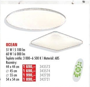 Stropní LED svítidlo Ocean Top Light