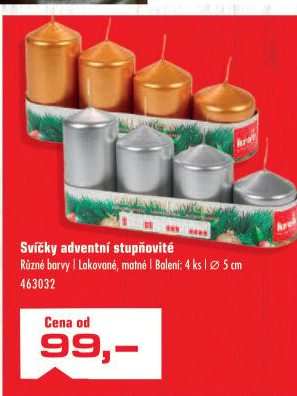 Svíčky adventní Krab