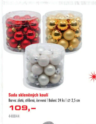 Vánoční skleněné ozdoby