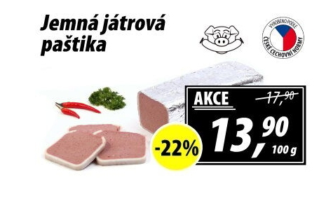 Paštika játrová jemná