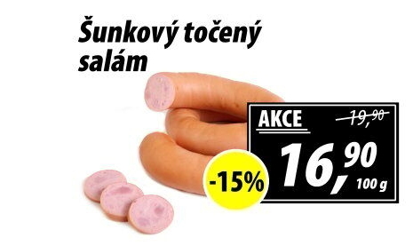 Salám šunkový točený