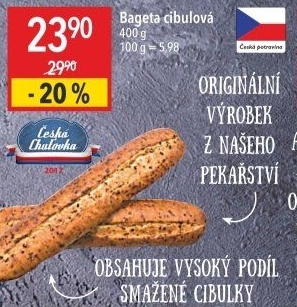 Bageta s cibulkou