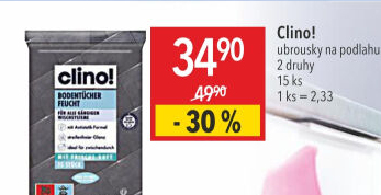 Čisticí ubrousky na podlahu Clino!