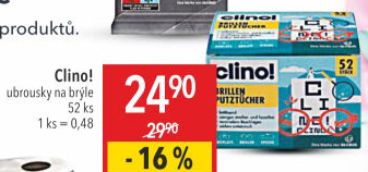 Čisticí vlhčené ubrousky na brýle Clino!