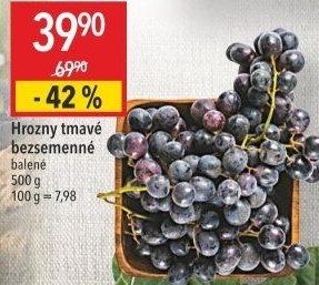 Hrozny tmavé bezsemenné