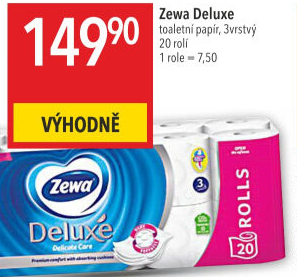 Toaletní papír 3vrstvý Deluxe Zewa