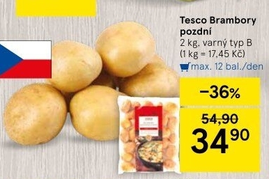 Brambory konzumní pozdní Tesco