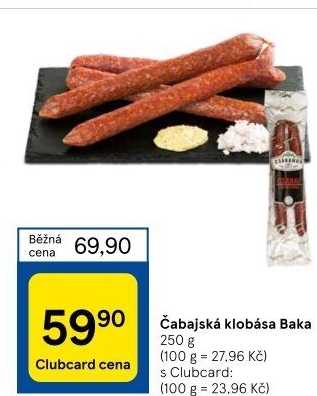 Čabajská klobása Baka Csabahús