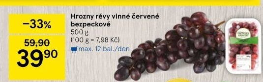 Hrozny červené bezsemenné