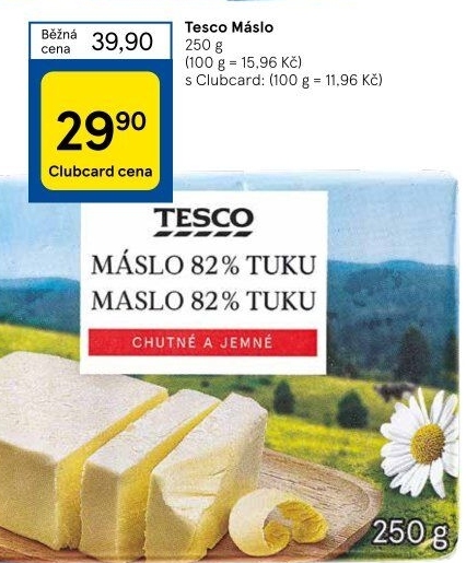 Máslo Tesco