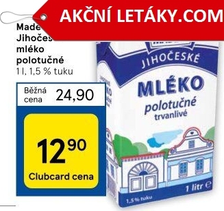 Mléko trvanlivé Jihočeské Madeta - 1,5% polotučné