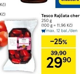 Rajčata cherry Tesco - Tesco akcniletaky.com