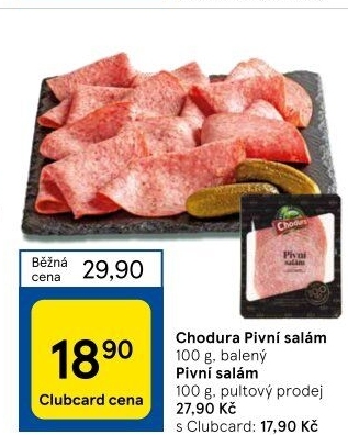Salám pivní Beskydské uzeniny Chodura