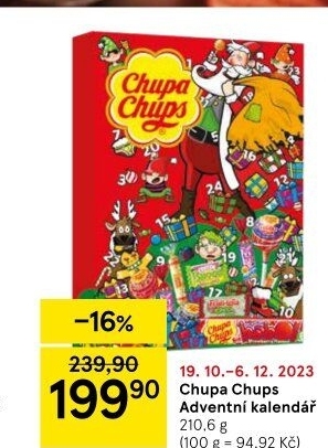 Adventní kalendář Chupa Chups