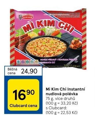 Instantní polévky Mi Kim Chi Vina Acecook