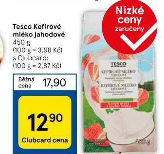 Kefírové mléko ochucené Tesco