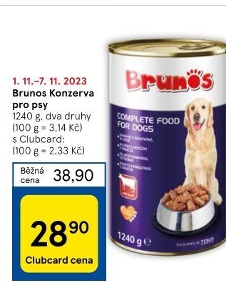 Konzerva pro psy Brunos