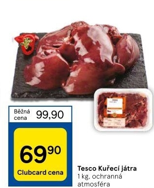 Kuřecí játra Tesco