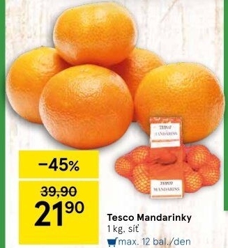 Mandarinky Tesco