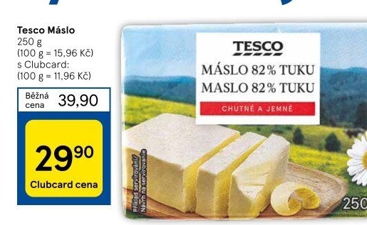 Máslo Tesco