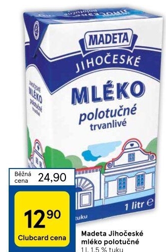 Mléko trvanlivé Jihočeské Madeta - 1,5% polotučné