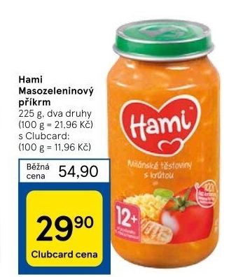 Příkrm masozeleninový Hami