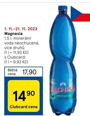 Přírodní voda Magnesia