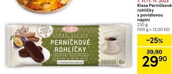 Rohlíčky perníčkové Klasa Pekárny a cukrárny Klatovy