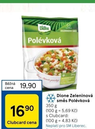 Zeleninová polévková směs mražená Dione