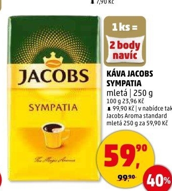 Mletá káva Sympatia Jacobs