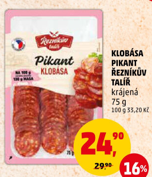 Pikantní klobása Řezníkův talíř