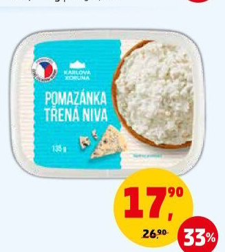 Pomazánka třená niva Karlova Koruna