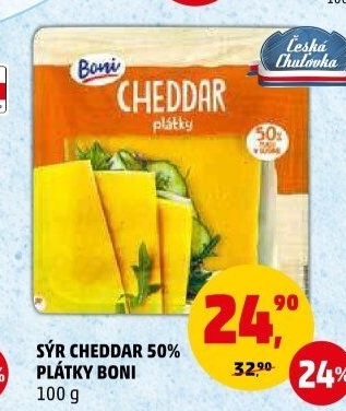 Sýr Cheddar 50% Boni