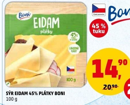 Sýr Eidam 45% Boni
