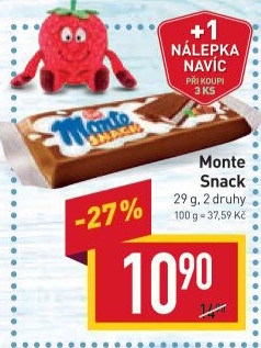 Dezert mléčný Monte Snack Zott