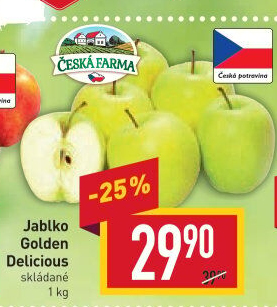 Jablka Golden Delicious Česká Farma