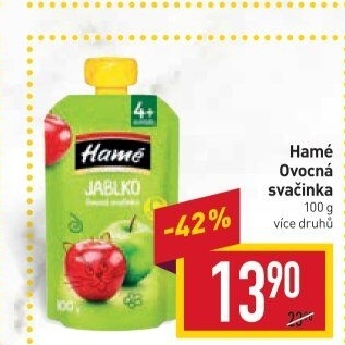 Kapsička ovocná svačinka Hamé