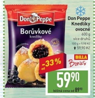 Knedlíky tvarohové plněné mražené Don Peppe