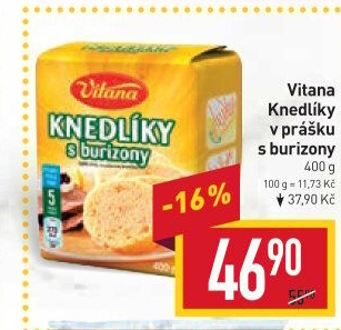 Knedlíky v prášku s burizony Vitana