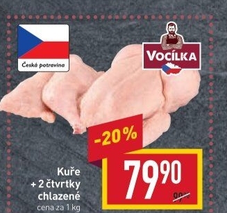Kuře + 2 čtvrtky Vocílka