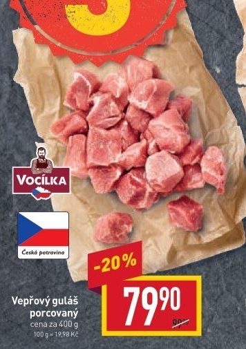 Maso na guláš vepřové Vocílka