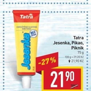Mléko kondenzované Jesenka Tatra