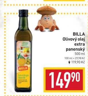 Olivový olej extra panenský Billa