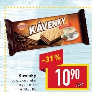 Oplatky Kávenky Sedita
