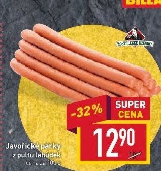 Párky javořické Kostelecké uzeniny