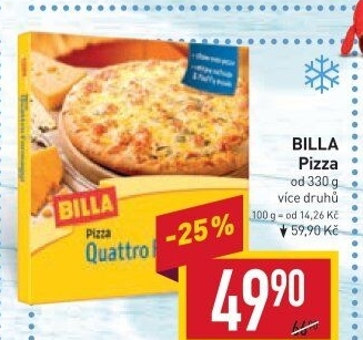 Pizza mražená Billa