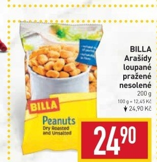 Pražené arašídy Billa