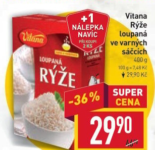 Rýže loupaná dlouhozrnná Vitana