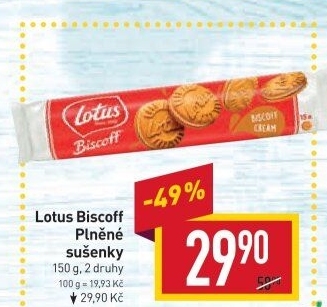 Sušenky sandwich Biscoff Lotus