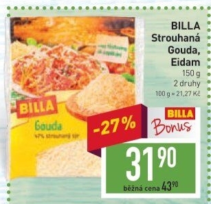 Sýr strouhaný Gouda Billa